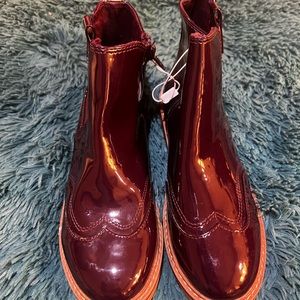 Zara Faux Patent Leather ankle boots. Sz 37.